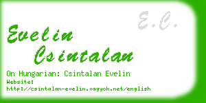 evelin csintalan business card